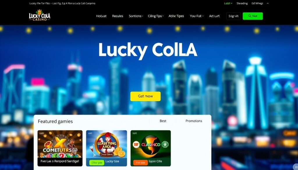 LuckyCola Casino Website Design
